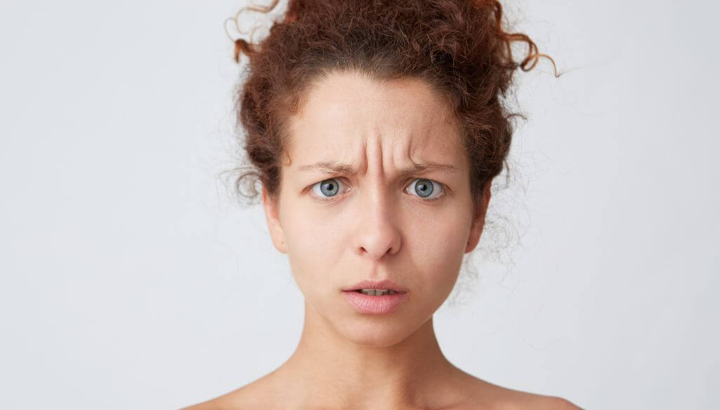 Picture of women having frown lines